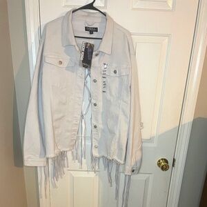 Off-White Fringed Jean Jacket